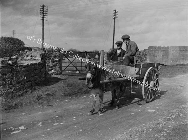 FARMERS, DONKEY AND CART